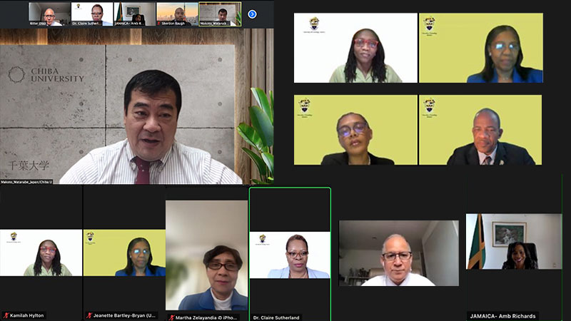 Online-Meeting-between-Chiba-University-and-the-University-of-Technology,-Jamaica