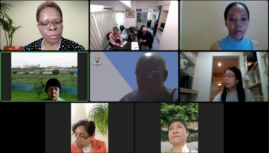 Online Meeting between Chiba University and the University of Technology, Jamaica